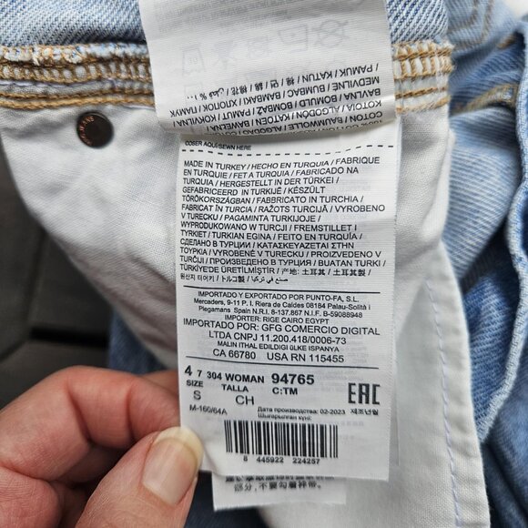 Mango MNG Women's Medium Wash Slit Denim Straight Maxi Skirt Timeless Size S - Picture 14 of 16